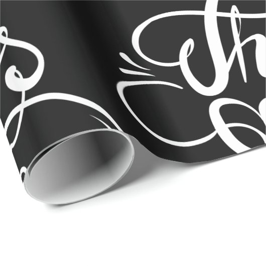 Ontwerp met witte tekst - Thanksgiving Cadeaupapier (Rol Hoek)