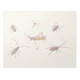  ontwerp met zeven verschillende insecten notitieblok