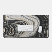 Ontwerp met zwart en goudgrijs bureaumat (Keyboard & Muis)