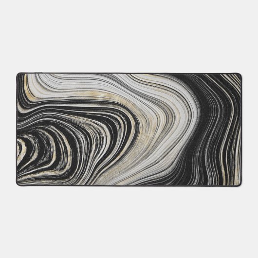 Ontwerp met zwart en goudgrijs bureaumat (Voorkant)