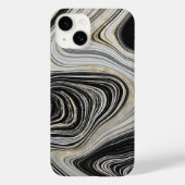Ontwerp met zwart en goudgrijs Case-Mate iPhone case (Achterkant)