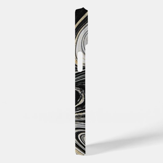 Ontwerp met zwart en goudgrijs Case-Mate iPhone case (Achterkant / Rechts)