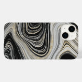 Ontwerp met zwart en goudgrijs Case-Mate iPhone case (Achterkant (horizontaal))