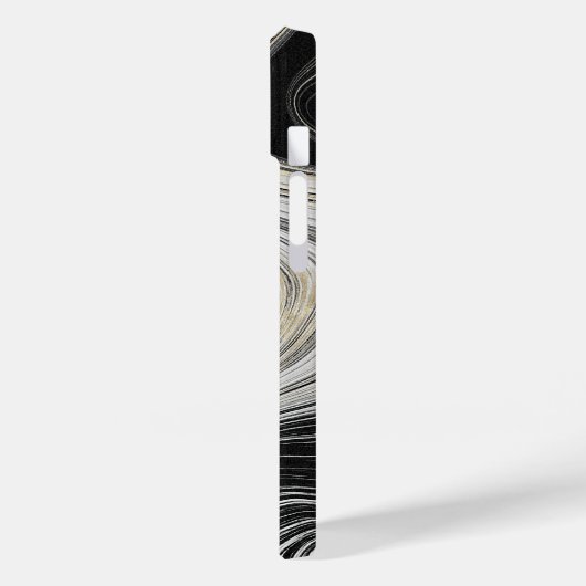 Ontwerp met zwart en goudgrijs Case-Mate iPhone case (Achterkant / Links)