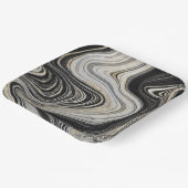 Ontwerp met zwart en goudgrijs papieren bordje (Gebogen)