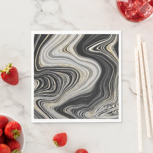 Ontwerp met zwart en goudgrijs servet (Insitu)