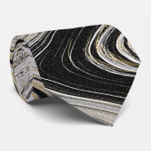 Ontwerp met zwart en goudgrijs stropdas (Opgerold)