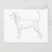 Ontwerp met zwart en tan Coonhound Ready naar kleu Briefkaart (Voorkant)