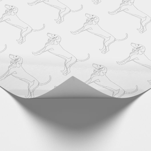 Ontwerp met zwart en tan Coonhound Ready naar kleu Cadeaupapier (Hoek)