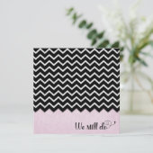 ontwerp met zwart en zilver op roze blauwe streep kaart (Staand voorkant)