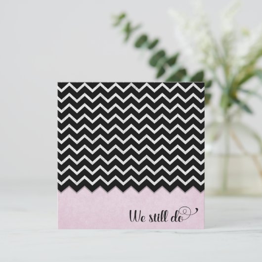 ontwerp met zwart en zilver op roze blauwe streep kaart (Staand voorkant)