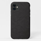 Ontwerp met zwarte lederen matte Case-Mate iPhone case (Achterkant)