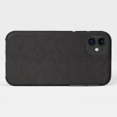 Ontwerp met zwarte lederen matte Case-Mate iPhone case (Achterkant (horizontaal))