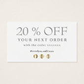 ontwerp met zwarte marmering dankzij de kortingska visitekaartje (Achterkant)