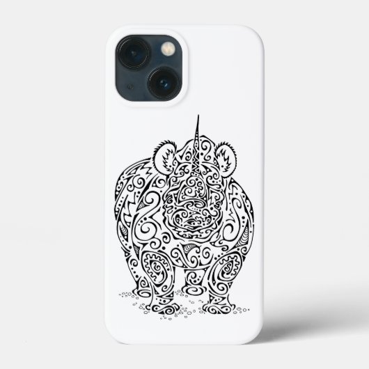 Ontwerp met zwarte rhino Case-Mate iPhone case (Achterkant)