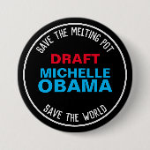 Ontwerp MICHELLE OBAMA 2024 Campagne Ronde Button 7,6 Cm (Voorkant)