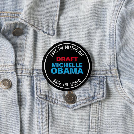 Ontwerp MICHELLE OBAMA 2024 Campagne Ronde Button 7,6 Cm (In situ)