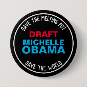 Ontwerp MICHELLE OBAMA 2024 Campagne Ronde Button 7,6 Cm