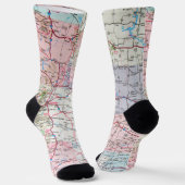 Ontwerp Midwest-kaart Sokken (Gebogen)