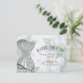 ontwerp Mode Haute Couture Briefkaart (Staand voorkant)