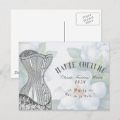 ontwerp Mode Haute Couture Briefkaart (Voorkant / Achterkant)