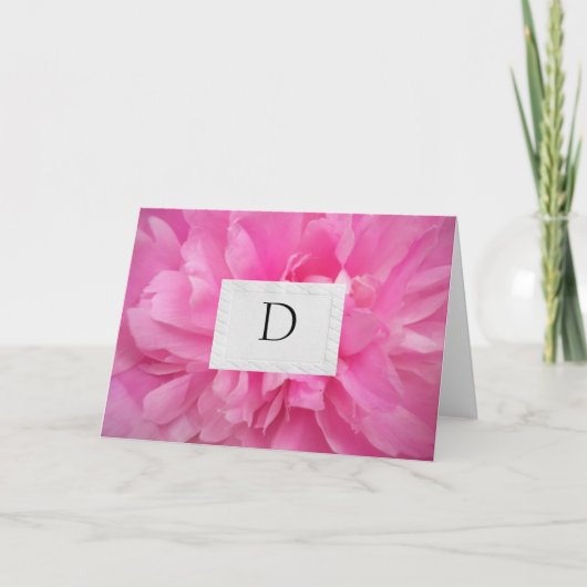 ONTWERP MONOGRAM HUWELIJK BEDANKKAARTJES BEDANKKAART (Voorkant)