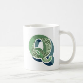 ontwerp Monogram Q Initiaal Koffie Mok