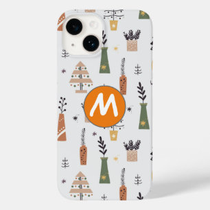 ontwerp monogrammen initiaal pijnboomboom Case-Mate iPhone 14 hoesje