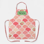  ontwerp Monogrammen l Retro patroon l Roze Schort (Voorkant)