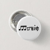 Ontwerp muziektekst ronde button 3,2 cm (Voorkant /achterkant)