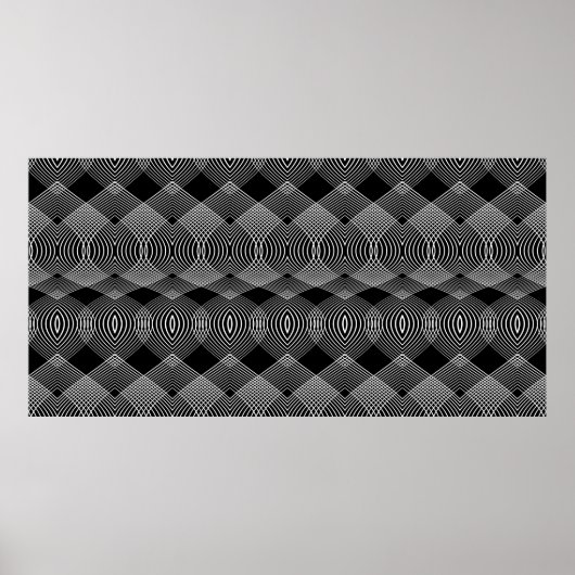 Ontwerp naadloos zwart-wit lijnen gestructureerd p poster (Voorkant)