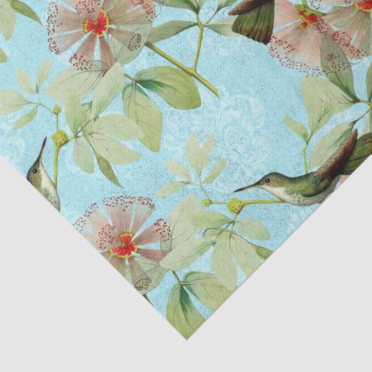 Ontwerp negen Humming Birds reeks Tissuepapier (Detail)