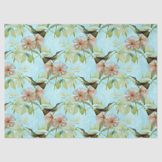 Ontwerp negen Humming Birds reeks Tissuepapier (Voorkant)