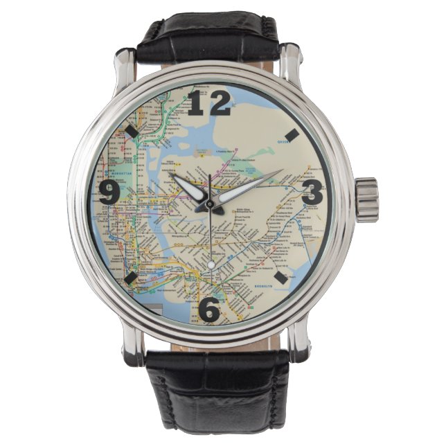 Ontwerp New York Line Horloge (Voorkant)