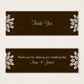 Ontwerp No.3 Dank u Gift Label - CHOCOLATE Mini Visitekaartjes (Voorkant /achterkant)