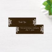 Ontwerp No.3 Dank u Gift Label - CHOCOLATE Mini Visitekaartjes (Bureau)