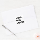 Ontwerp nu je leven vierkante sticker (Envelop)