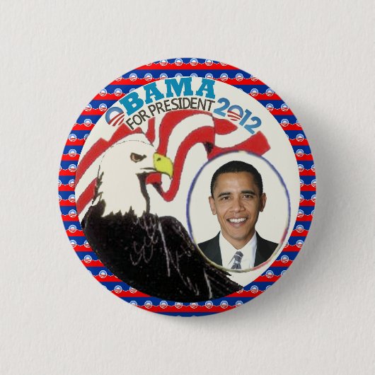 Ontwerp Obama 2012 Eagle Ronde Button 5,7 Cm (Voorkant)