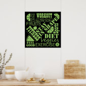 Ontwerp om een gezonde levensstijl aan te moedigen poster (Keuken)