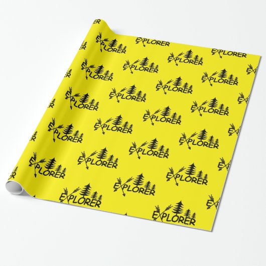 Ontwerp ontdekkingsreiziger - Glanzend Inpakpapier (Uitgerold)