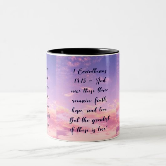 ontwerp op basis van Christelijk geloof Tweekleurige Koffiemok (Center)