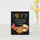 ontwerp op jaardag 1977 Retro voor vriend Kaart (Gele Bloem)