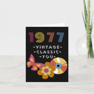 ontwerp op jaardag 1977 Retro voor vriend Kaart