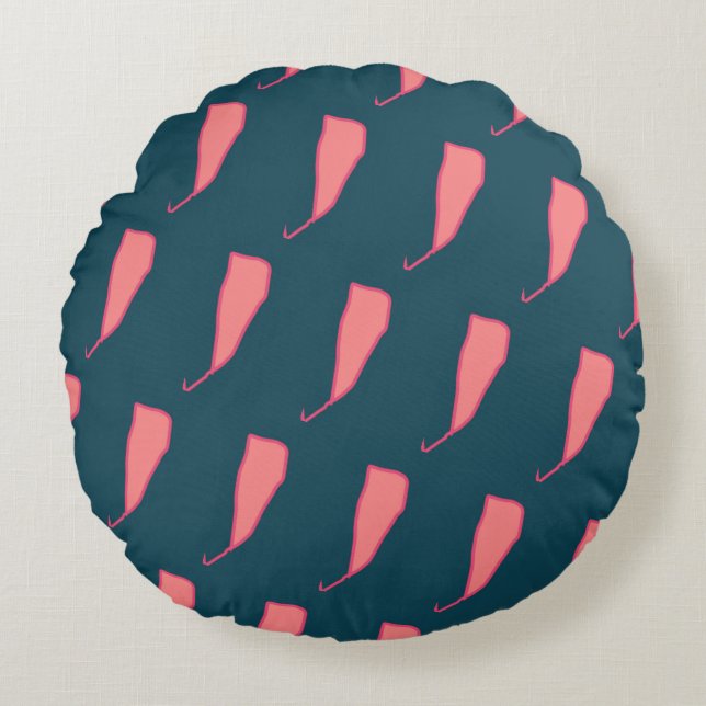 Ontwerp op kruidenwijze Ronde Pillow Rond Kussen (Voorkant)