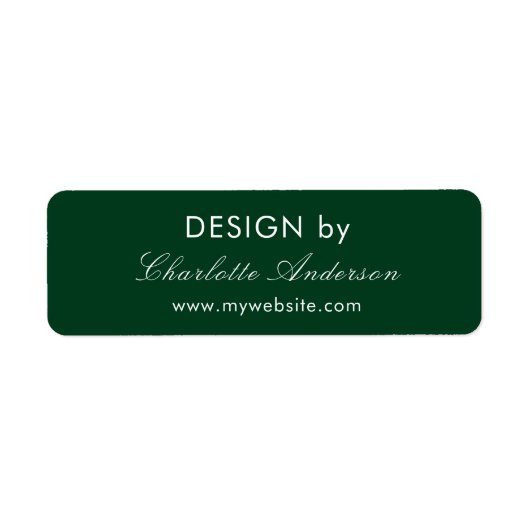 Ontwerp op naam emerald green business enterprise- etiket (Voorkant)