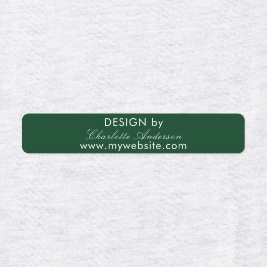 Ontwerp op naam emerald green script business labels (Design 1)