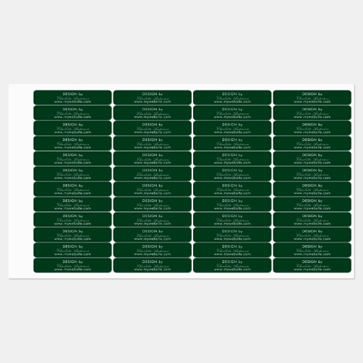 Ontwerp op naam emerald green script business labels (Vel)