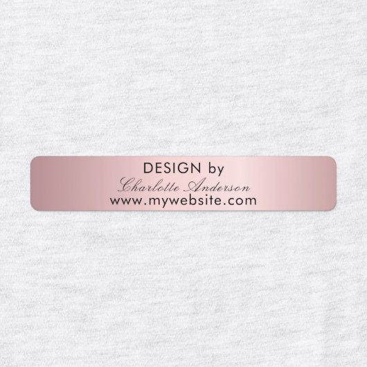 Ontwerp op naam gooien roze script business labels (Design 1)