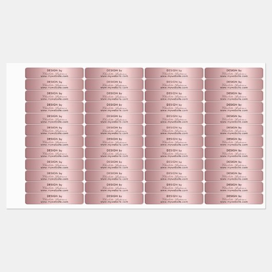 Ontwerp op naam gooien roze script business labels (Vel)