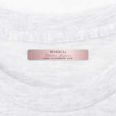 Ontwerp op naam gooien roze script business labels (Aangebracht)